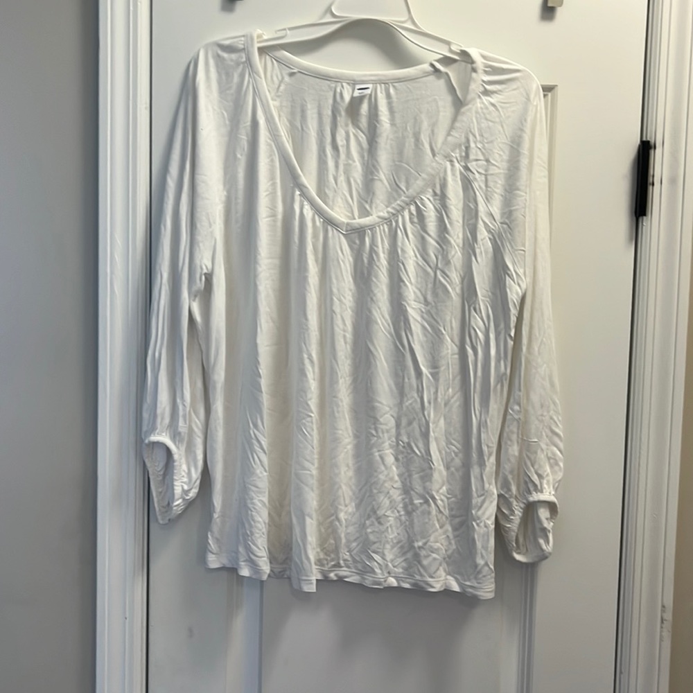 Pure white Old Navy blouse. Size large